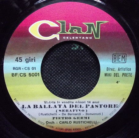Pietro Germi : La Ballata Del Pastore (7")