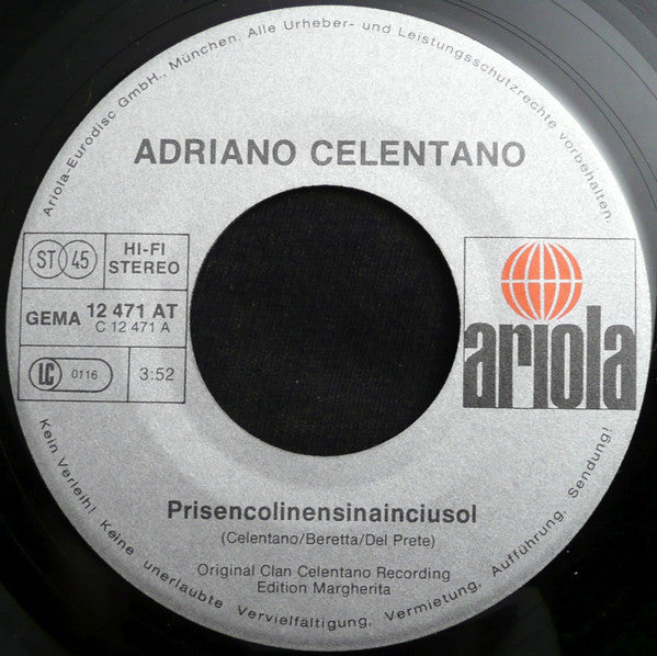 Adriano Celentano : Prisencolinensinainciusol / Disc Jockey (7", Single, RE)