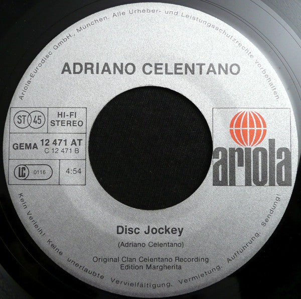 Adriano Celentano : Prisencolinensinainciusol / Disc Jockey (7", Single, RE)
