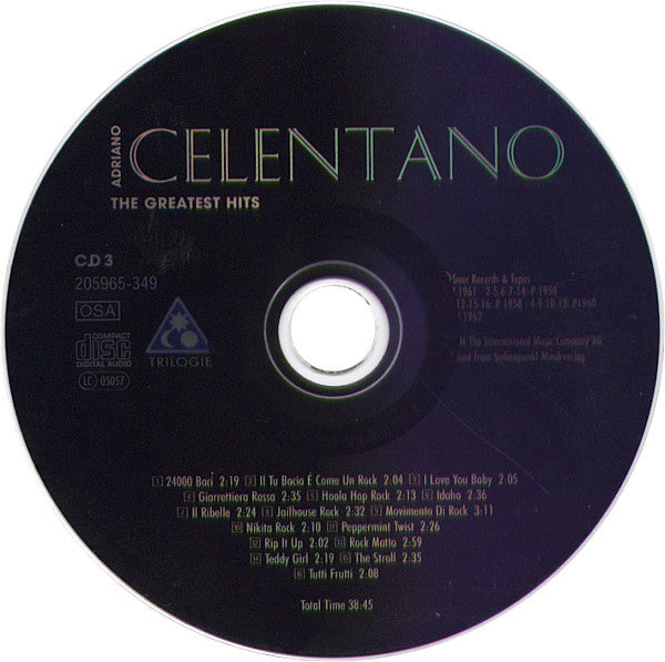 Adriano Celentano : The Greatest Hits (3xCD, Comp)