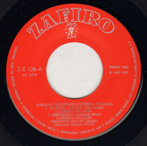 Adriano Celentano / Caterina Villalba : Teddy Girl (7", EP, Mono)