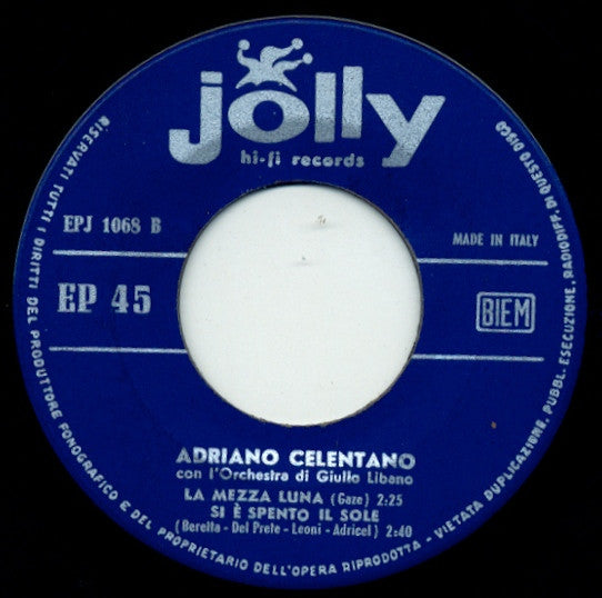 Adriano Celentano : A New Orleans (7", EP)