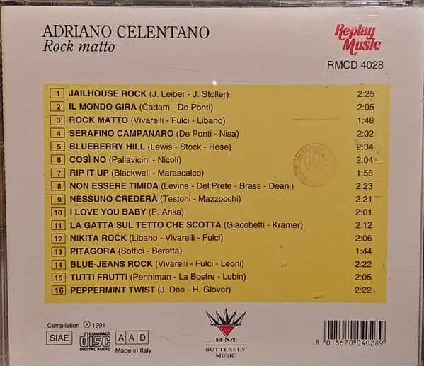 Adriano Celentano : Rock Matto (CD, Comp)