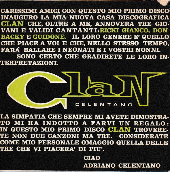 Adriano Celentano : Stai Lontana Da Me (7", Gat)