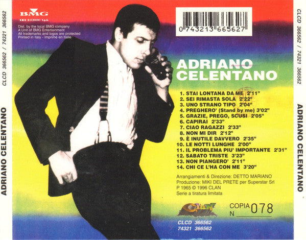 Adriano Celentano : Adriano Celentano (CD, Album, Ltd, Num, RE)
