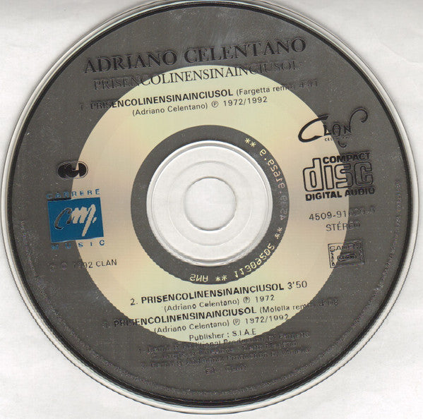Adriano Celentano : Prisencolinensinainciusol (CD, Single)