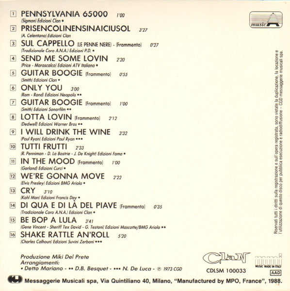 Adriano Celentano : Nostalrock (CD, Album, RE)