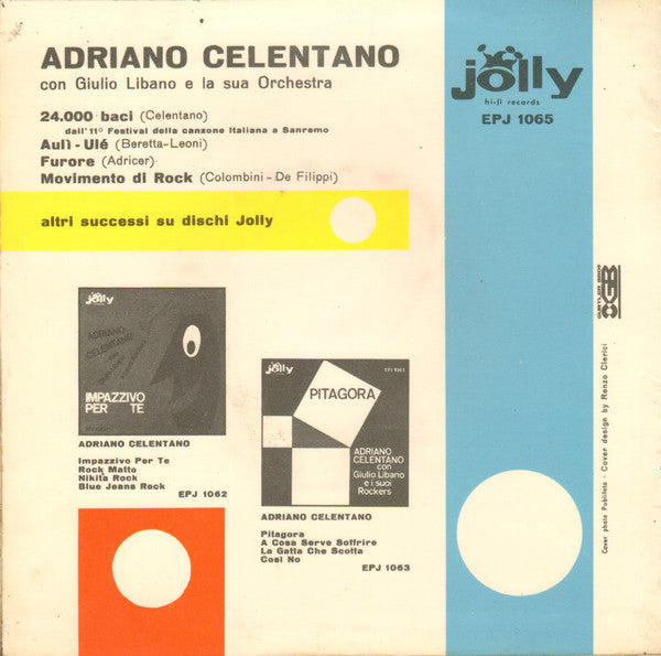 Adriano Celentano : 24.000 Baci (7", EP, Mono)