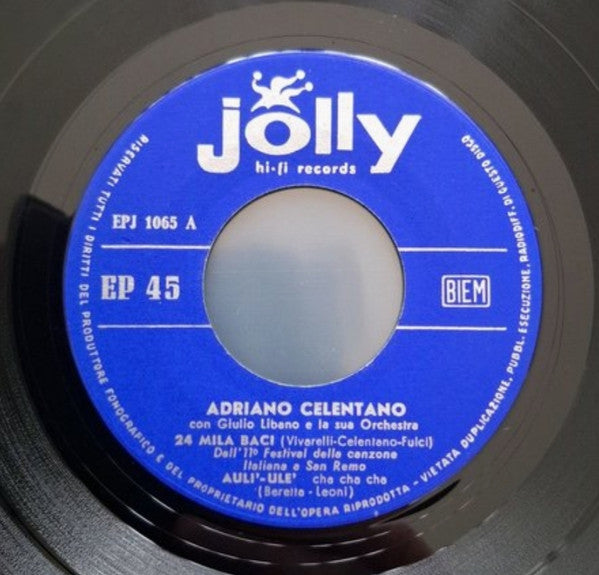 Adriano Celentano : 24.000 Baci (7", EP, Mono)