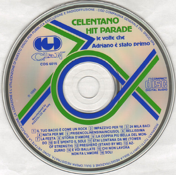 Adriano Celentano : Celentano Hit Parade: Le Volte Che Adriano È Stato Primo (CD, Comp)