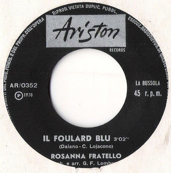 Rosanna Fratello : Ciao Anni Verdi (7")