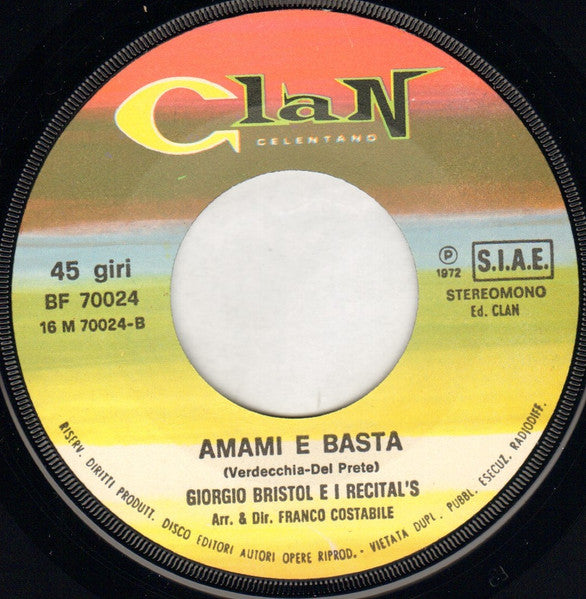 Giorgio Bristol E I Recital's : Serenata Per Lei (7")