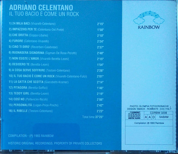 Adriano Celentano : Il Tuo Bacio E' Come Un Rock (CD, Comp, Unofficial)