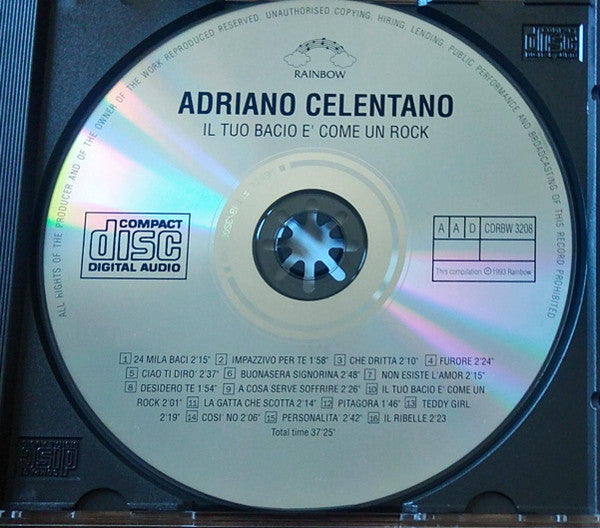 Adriano Celentano : Il Tuo Bacio E' Come Un Rock (CD, Comp, Unofficial)