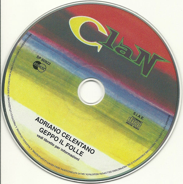 Adriano Celentano : Geppo Il Folle (CD, Album, RE)