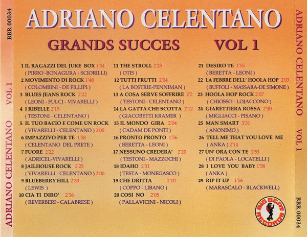 Adriano Celentano : Grands Succes Vol 1 (CD, Comp)