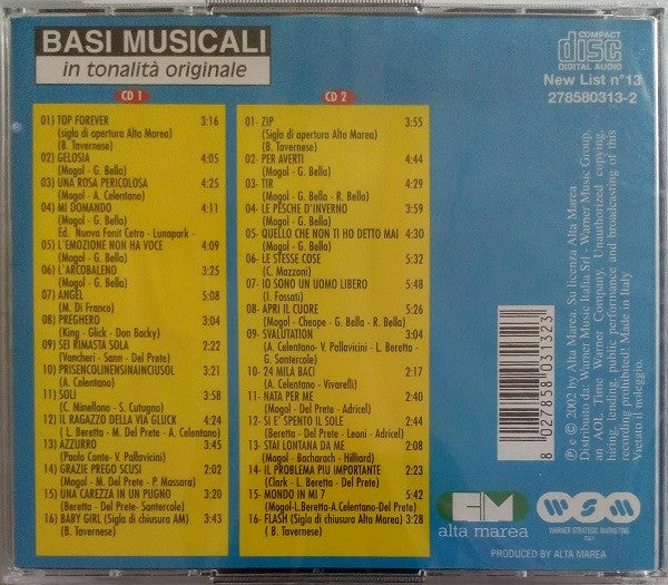 Unknown Artist : Il Ragazzo Della Via Gluck - Basi Musicali In Tonalità Originale (2xCD, Comp)