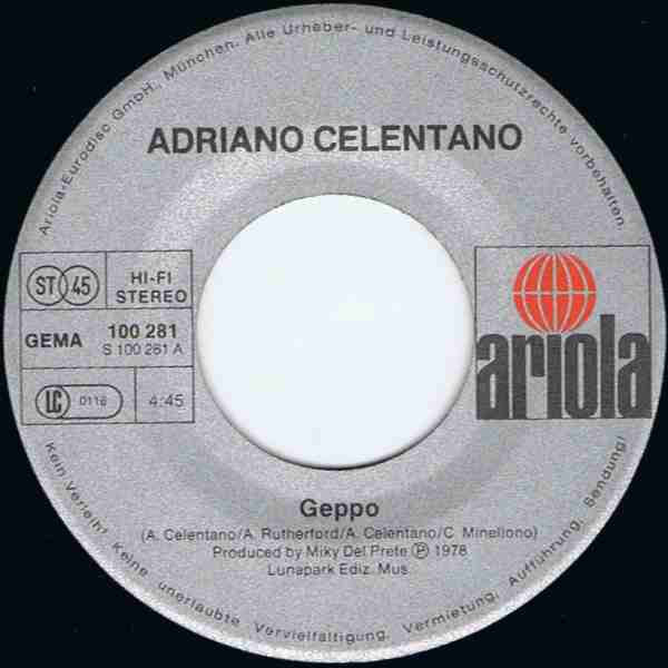 Adriano Celentano : Geppo (7", Single)