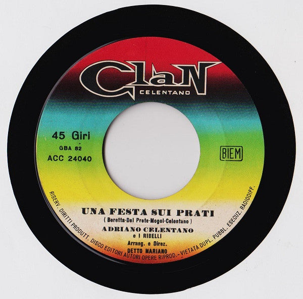 Adriano Celentano E I Ribelli : Mondo In Mi 7a (7", Single)