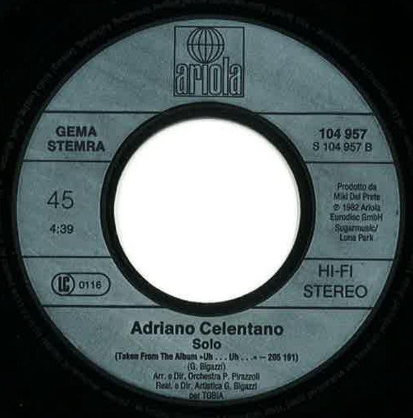 Adriano Celentano : Uh... Uh... (7", Single)