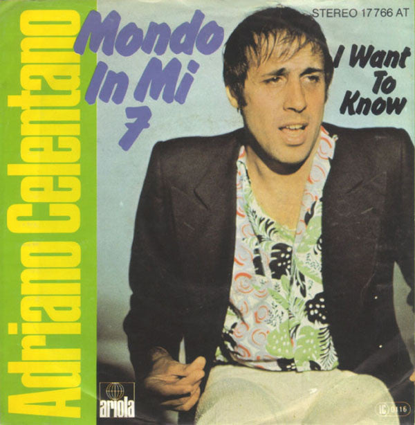Adriano Celentano : Mondo In Mi 7 (7", Single)