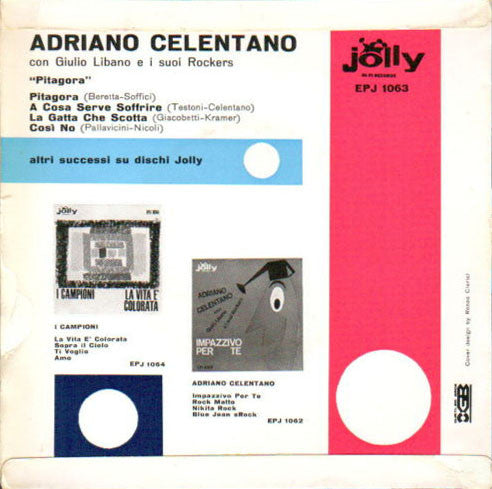 Adriano Celentano con Giulio Libano E I Suoi Rockers : Pitagora (7", EP, Mono)