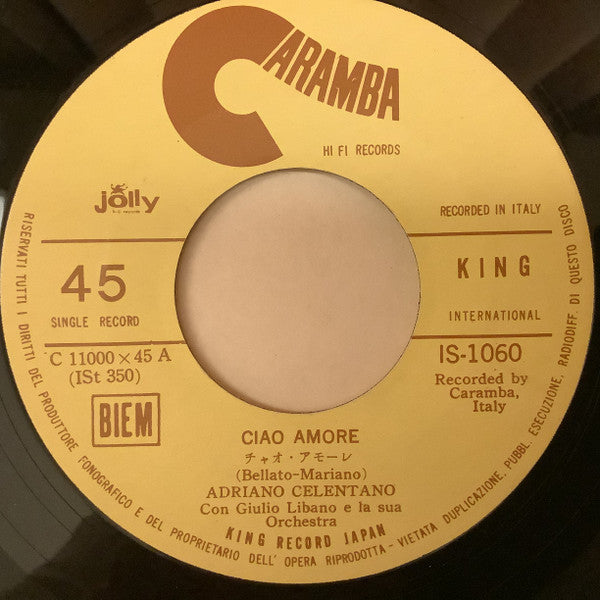 Adriano Celentano : Ciao Amore (7", Single)