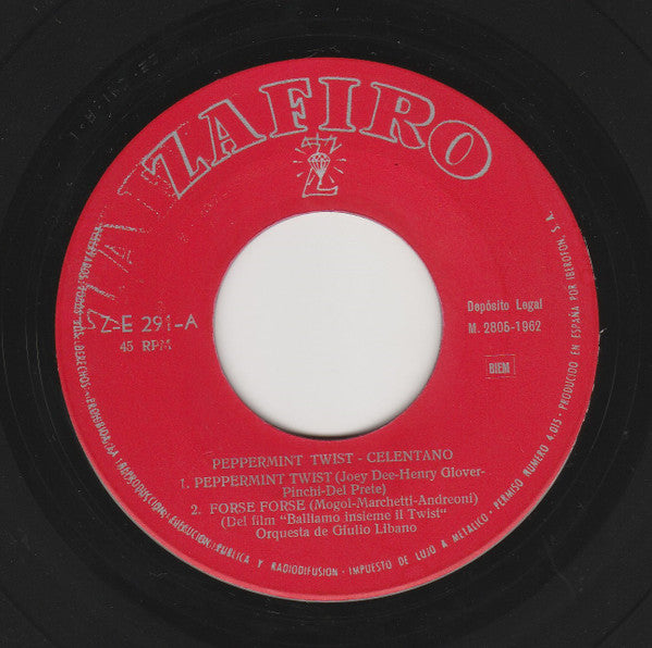 Adriano Celentano : Peppermint Twist (7", EP, Mono)