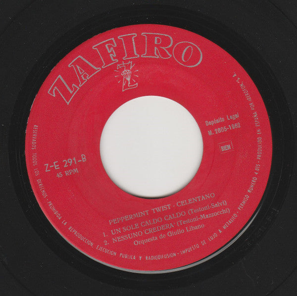 Adriano Celentano : Peppermint Twist (7", EP, Mono)