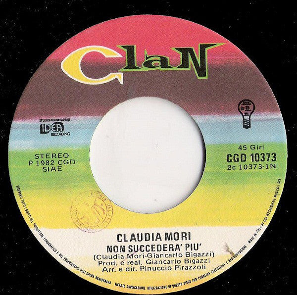 Claudia Mori : Non Succederà Più (7")