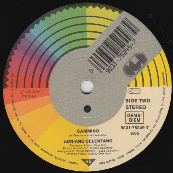 Adriano Celentano : Fuoco (7", Single)