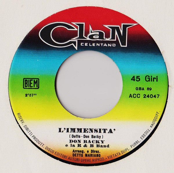 Don Backy : L'Immensità (7")