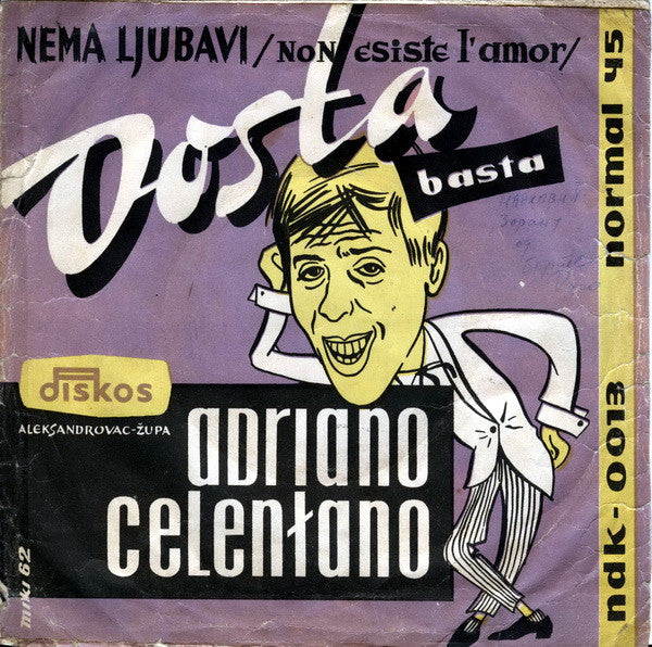 Adriano Celentano : Nema Ljubavi / Dosta (7", Single, RE)