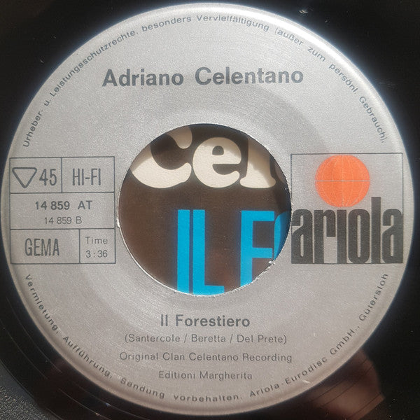 Adriano Celentano : Sotto Le Lenzuola / Il Forestiero (7", Single)