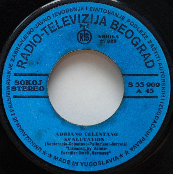 Adriano Celentano : Svalutation (7", Single)