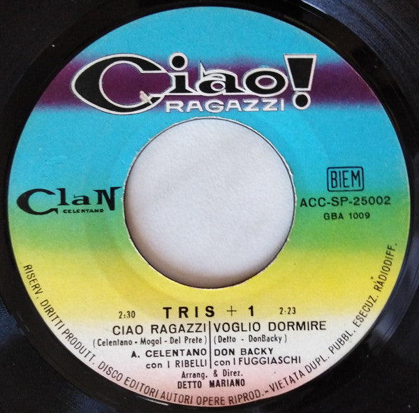 Adriano Celentano / Don Backy / Gino Santercole : Tris + 1 (7", EP, Non)