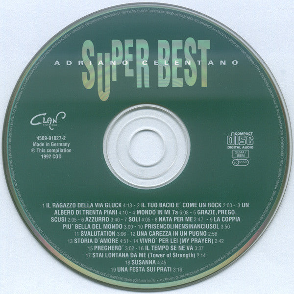 Adriano Celentano : Super Best (CD, Comp)