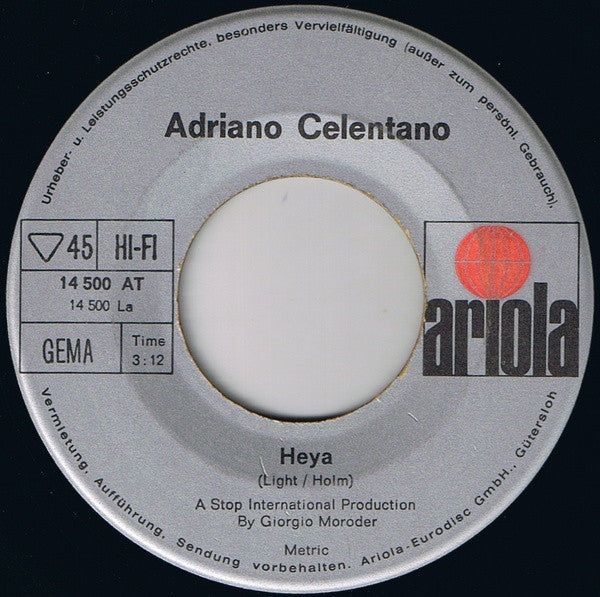 Adriano Celentano : Heya (7", Single)