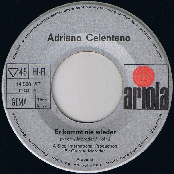 Adriano Celentano : Heya (7", Single)