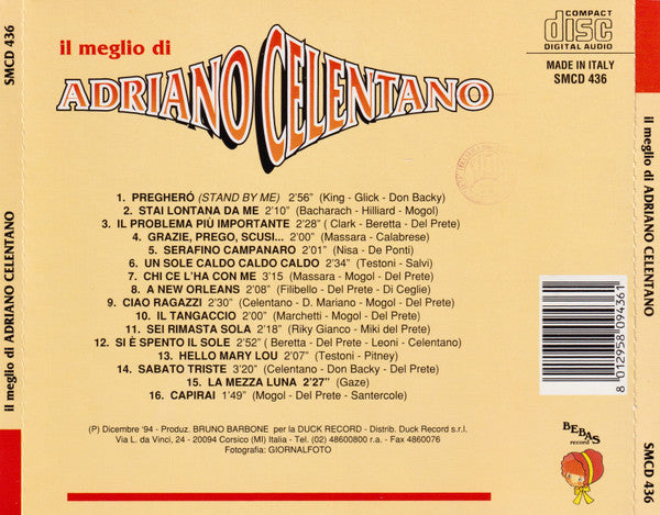 Adriano Celentano : Il Meglio Di (CD)