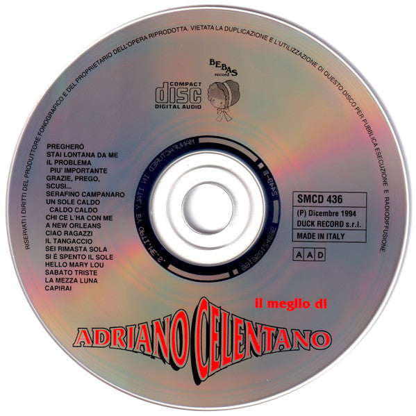 Adriano Celentano : Il Meglio Di (CD)