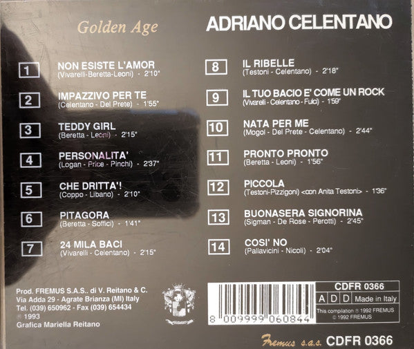 Adriano Celentano : Golden Age (CD, Comp)