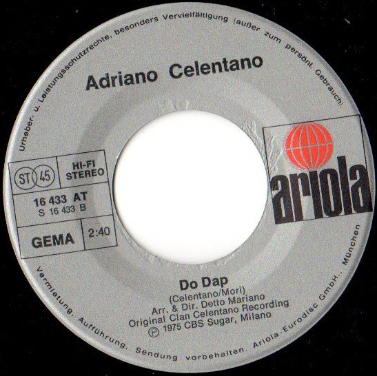 Adriano Celentano : Un'Altra Volta Chiudi La Porta (7", Single)