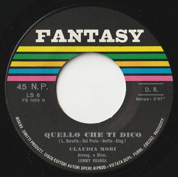 Claudia Mori : Non Guardarmi / Quello Che Ti Dico (7")