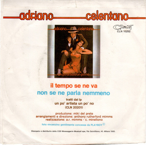 Adriano Celentano : Il Tempo Se Ne Va (7", Single, RP)