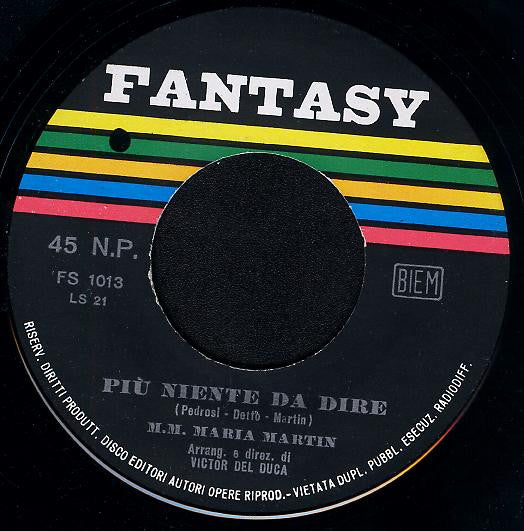 Maria Martin (2) : Il Cielo Piange (7", Single)