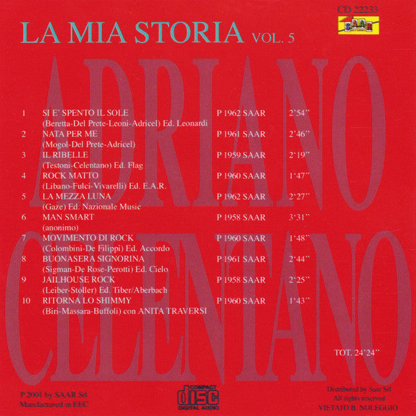 Adriano Celentano : La Mia Storia Vol. 5 (CD, Comp)
