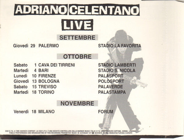 Adriano Celentano : Attraverso Me (CD, Single, Promo)