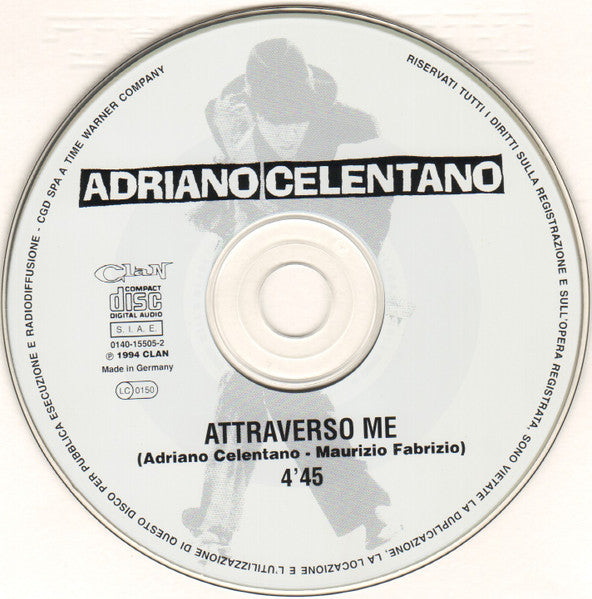 Adriano Celentano : Attraverso Me (CD, Single, Promo)