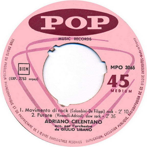 Adriano Celentano : 24 000 Baci (7", EP, Mono)